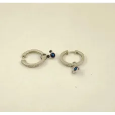 Серьги конго с висюлькой Maxi Silver 8369