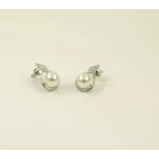 Серьги жемчужина Maxi Silver 8362