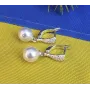 Серьги с жемчугом висюльки Maxi Silver 8316