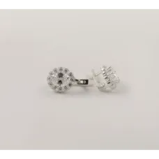 Сережки с овальным камнем Maxi Silver 8159