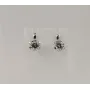 Сережки с камнем круг Maxi Silver 8094