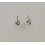 Сережки с камнем сердце Maxi Silver 8093