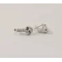 Сережки с камнем сердце Maxi Silver 8093