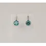 Сережки с круглым фианитом Maxi Silver 8091