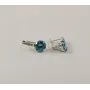 Сережки с круглым фианитом Maxi Silver 8091