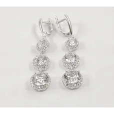 Серьги длинные висячие Maxi Silver 8003