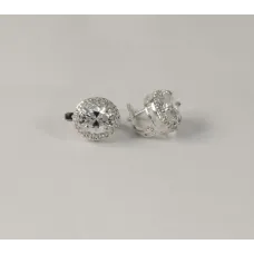 Серьги овал Maxi Silver 7952