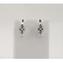 Сережки с квадратным камнем Maxi Silver 7949