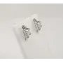 Сережки с квадратным камнем Maxi Silver 7949