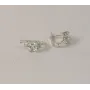 Сережки с квадратным камнем Maxi Silver 7949