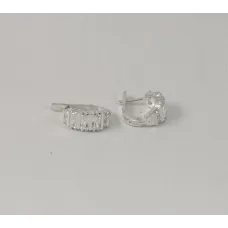 Серьги с прямоугольными камнями Maxi Silver 7945