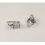 Сережки с большим камнем Maxi Silver 7935