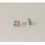 Пусеты с камнями Maxi Silver 7933