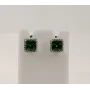 Серьги с квадратным камнем Maxi Silver 7932