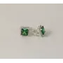Серьги с квадратным камнем Maxi Silver 7932