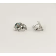 Сережки с лошадьми Maxi Silver 7822