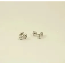 Пусеты пяточки Maxi Silver 7667