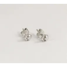 Серьги череп Maxi Silver 7454