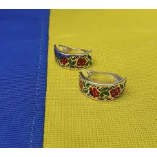 Серьги вышиванка Maxi Silver 6254