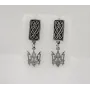 Серьги герб Украины Maxi Silver 5895