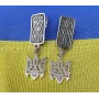 Серьги герб Украины Maxi Silver 5895