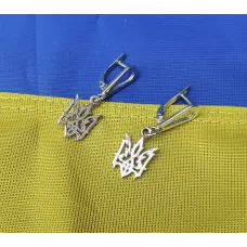 Сережки с гербом Украины Maxi Silver 5652