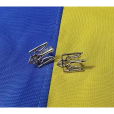Серьги с гербом Украины Maxi Silver 5622