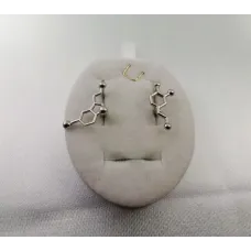 Серьги дофамин и серотонин Maxi Silver 5174