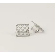 Сережки в виде сетки Maxi Silver 5123 Сережки в виде сетки Maxi Silver 5123
