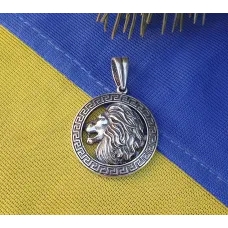 Кулон голова льва Maxi Silver 9203