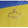 Кулон с картой Украины Maxi Silver 9168