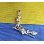 Кулон ведьма на метле Maxi Silver 9102
