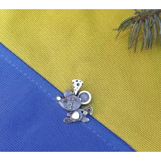 Кулон мышь Maxi Silver 9069