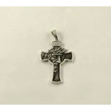 Крест с Иисусом Maxi Silver 9004