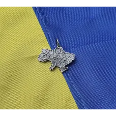 Кулон карта Украины Maxi Silver 8984