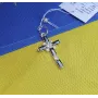 Крест с черными прямоугольными камнями Maxi Silver 8116/1