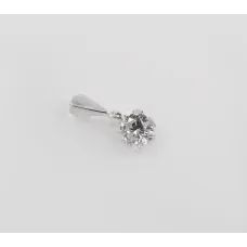 Кулон круг с белым фианитом Maxi Silver 7974/1