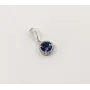 Кулон круглый с синим фианитом Maxi Silver 7976/2