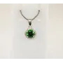 Кулон круглый с зеленым фианитом Maxi Silver 7976/1
