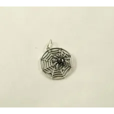 Кулон паук на паутине Maxi Silver 8727
