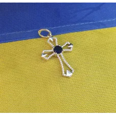 Крестик с цирконами Maxi Silver 8232