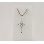 Крест с прямоугольными камнями Maxi Silver 8116