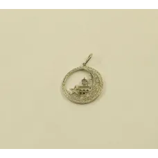 Кулон Полумесяц со звездой Maxi Silver 7840