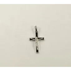 Кулон Крест мужской с эмалью Maxi Silver 7787