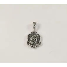 Иконка на шею Матерь Божья Maxi Silver 7557