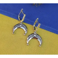 Серьги лунница Maxi Silver 9120