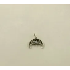 Лунница с Оберегом Одолень Трава, Цветок Папоротника Maxi Silver 8989