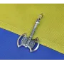 Секира Перуна со звездой руси Maxi Silver 8940