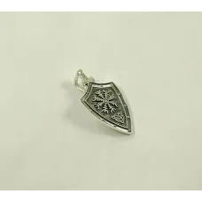 Оберег шлем страха со щитом Maxi Silver 8917