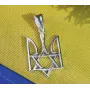 Кулон звезда Давида и герб Украины Maxi Silver 8638